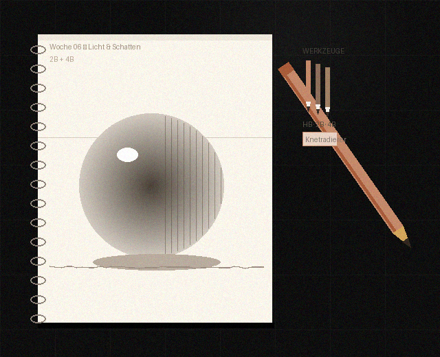 Bleistift Zeichenprozess